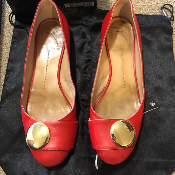 Giuseppe Zanotti red ballet flats - Picture 9 of 11